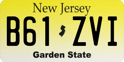 NJ license plate B61ZVI