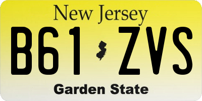 NJ license plate B61ZVS