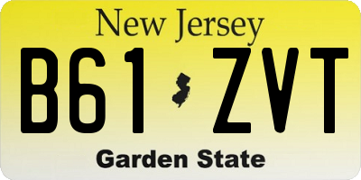 NJ license plate B61ZVT