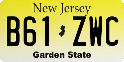NJ license plate B61ZWC