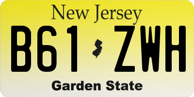 NJ license plate B61ZWH