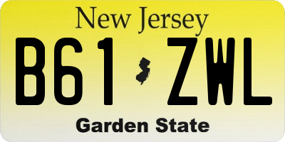 NJ license plate B61ZWL