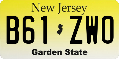 NJ license plate B61ZWO