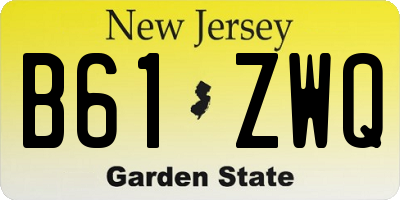 NJ license plate B61ZWQ
