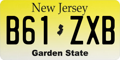 NJ license plate B61ZXB