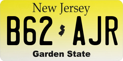 NJ license plate B62AJR