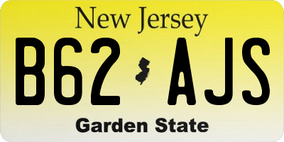 NJ license plate B62AJS