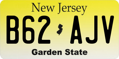 NJ license plate B62AJV