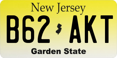 NJ license plate B62AKT