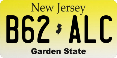 NJ license plate B62ALC