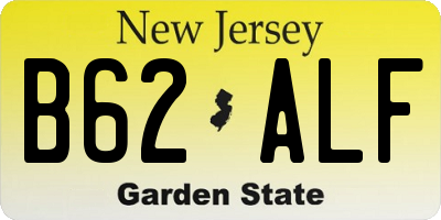 NJ license plate B62ALF