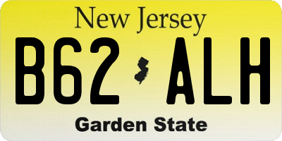 NJ license plate B62ALH