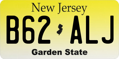 NJ license plate B62ALJ