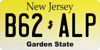 NJ license plate B62ALP