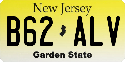 NJ license plate B62ALV