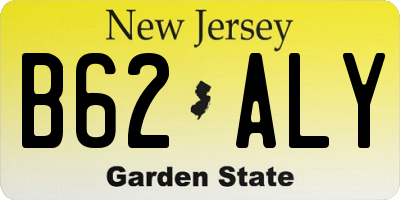 NJ license plate B62ALY