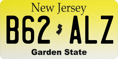 NJ license plate B62ALZ