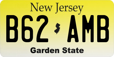 NJ license plate B62AMB
