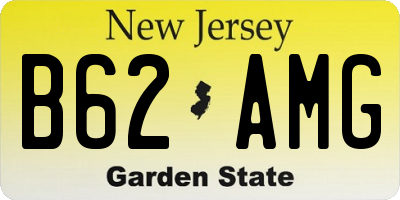 NJ license plate B62AMG
