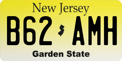 NJ license plate B62AMH