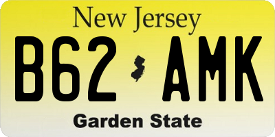 NJ license plate B62AMK