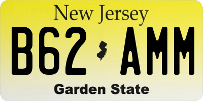 NJ license plate B62AMM