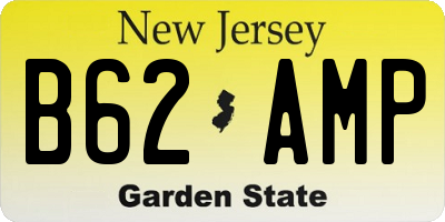NJ license plate B62AMP