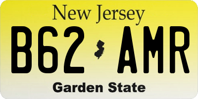 NJ license plate B62AMR
