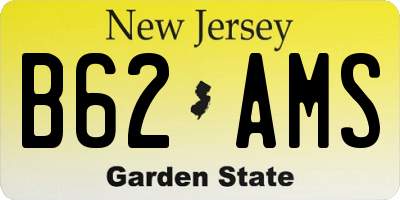 NJ license plate B62AMS