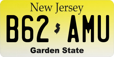 NJ license plate B62AMU