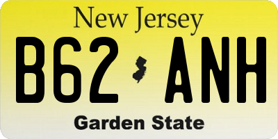 NJ license plate B62ANH