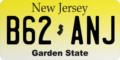 NJ license plate B62ANJ
