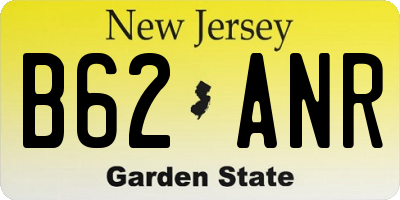 NJ license plate B62ANR