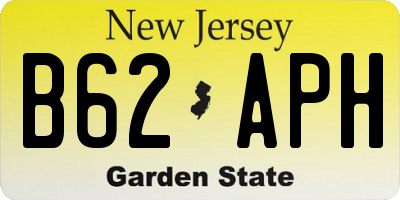 NJ license plate B62APH
