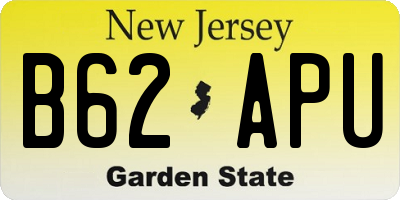 NJ license plate B62APU