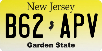 NJ license plate B62APV