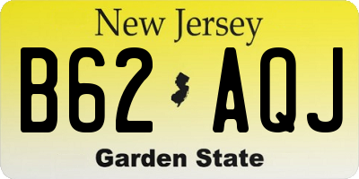 NJ license plate B62AQJ