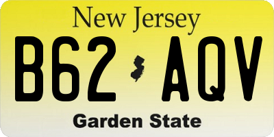 NJ license plate B62AQV