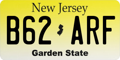 NJ license plate B62ARF