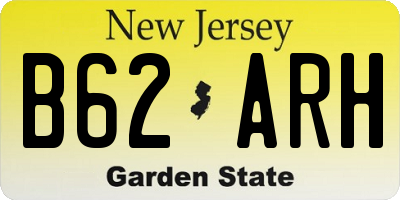 NJ license plate B62ARH