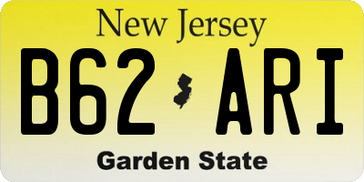 NJ license plate B62ARI