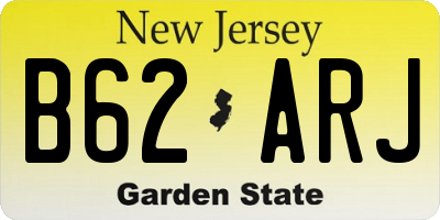 NJ license plate B62ARJ