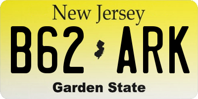 NJ license plate B62ARK