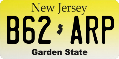 NJ license plate B62ARP