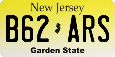 NJ license plate B62ARS