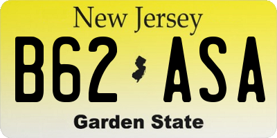 NJ license plate B62ASA