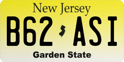 NJ license plate B62ASI