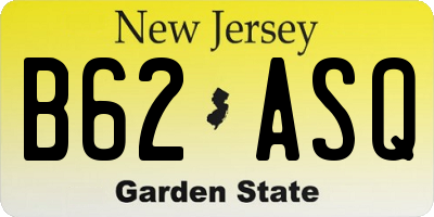 NJ license plate B62ASQ