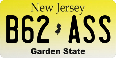 NJ license plate B62ASS