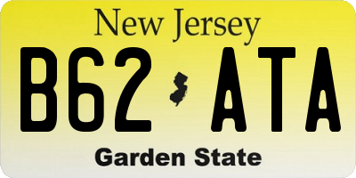 NJ license plate B62ATA